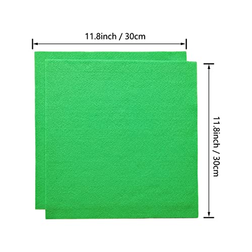 Jtnohx Soft Light Green Felt Sheets Flexible Felt Fabric for Crafts 12" - color: Light Green