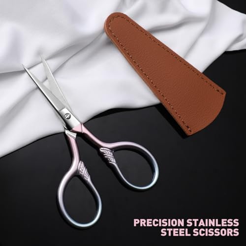 Stainless Steel Multipurpose Scissors, Fine Straight Head, Pink - color: Pink