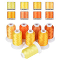 Simthread 8 Shades 550Yds Each 40WT Polyester Embroidery Thread Yellow Set - color: 550YYellowBrother