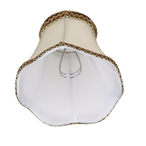 Fuloon Clip on Chandelier Lamp Shades, 3.14x5.51x4.72 in, Small Sconce Shades for Candelabra Bulbs, European/French Country Style(6 Pack, Golden) - color: Golden, size: 6 Pack