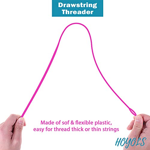 HOYOLS Drawstring Threaders, 2 Pcs Flexible Plastic Needles