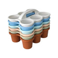 6 Pack Plastic Classroom Caddy Organizer with Handle, 6 Compartment, Boho - color: Boho