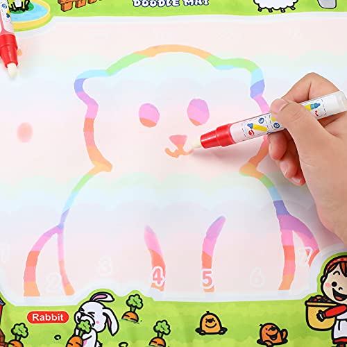 Tenare 10 Pcs Water Doodle Pens for Kids Water Mat Water Book, Refill Pens