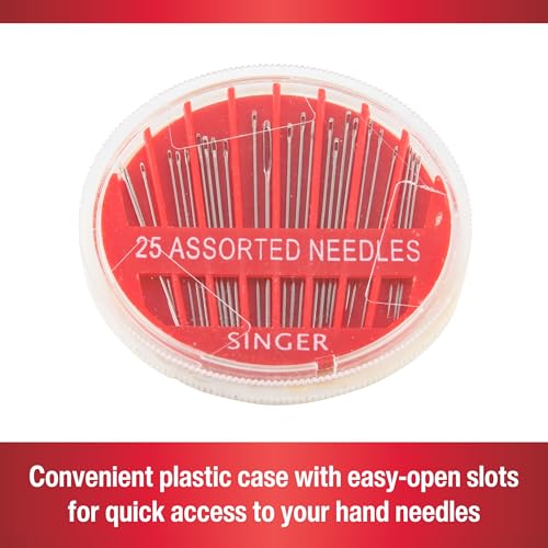Singer 00276 Assorted Hand Needles in Compact, 25-Count,Assorted 25/Pkg - size: 1-Pack