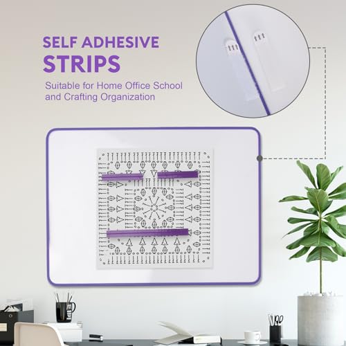 BABYSHEEP Knitting Pattern Holder with 8 Replacement Magnets & Velcro - color: Purple-velcro