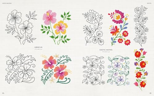 Flower Embroidery: Over 100 Floral Motifs and Projects to Create
