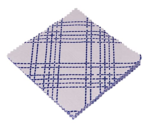 Soimoi Japanese Sashiko Print Precut 5-inch Cotton Fabric Quilting Squares Charm Pack DIY Patchwork Sewing Craft- White & Blue - size: 5x5 Inches