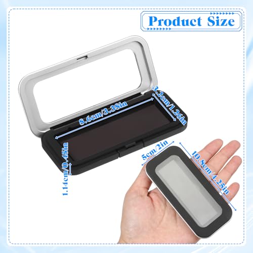 Thinp Magnetic Needle Case, Sewing Needle Holder with Clear Acrylic Lid Rectangle Magnetic Needles Holder Portable Secure Sewing Needles Storage Box for Sewings Quilting, Crafts, Small Pins (Medium)