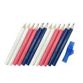 12Pcs Sewing Fabric Pencils with Brush Tailor Pencils Sewing Marking Pencil Fabric Chalk Pencil Tracing Tailor Chalk for Tailor Tools