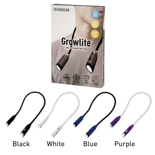 Neck Reading Light, 3 Color & Brightness Adjustable Book Light for Reading in Bed, Hands-Free, Lightweight, USB C Rechargeable, Eye-Caring, Perfect for Crafts, Camping, Kids & Adults (white) - color: White
