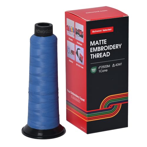 BAI Matte Machine Embroidery Thread 120D/2 40 wt Low Shine Navy Blue-8405 - color: Navy Blue-8405