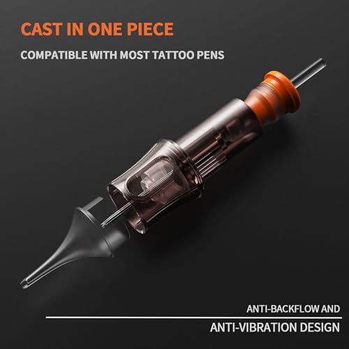 20 Assorted Tattoo Cartridge Needles Mixed Size #12 Standard Round Liner&Round Shader- 5 Pcs each of 7RL, 9RL, 5RS, 9RS Pro Disposable Membrane Tattoo Needles - size: 20Pcs-12RL+RS