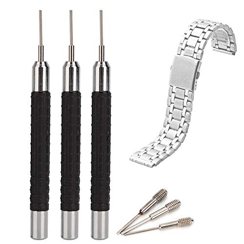 Watch Band Link Remover Watch Pin Band Chain Link Remover Pin Punch Strap Adjuster Watch Repairing Tool, 0.7mm 0.8mm 0.9mm Tool Set