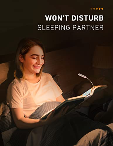 Monotremp Rechargeable Book Lights for Reading at Night, Clip-On 3 Colors - color: White