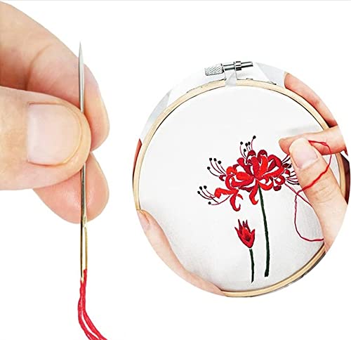 Tapestry Needles Five Sizes 14, 16, 18, 20, 24 - Large Eye Blunt Needles 28 Pcs、Stitch Removal Tool、Thimble、Threader for Cross Stich and More (Silver-28pcs)