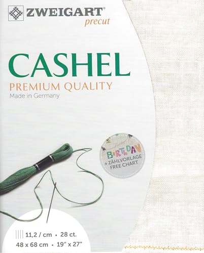 Wizardi Cashel 28 Count Dune 3281/1079. Needlework Canvas, Cross-Stitch Fabric, Embroidery Cloth, Needlepoint Canvas. 100% Linen. Precut Zweigart - color: Dune