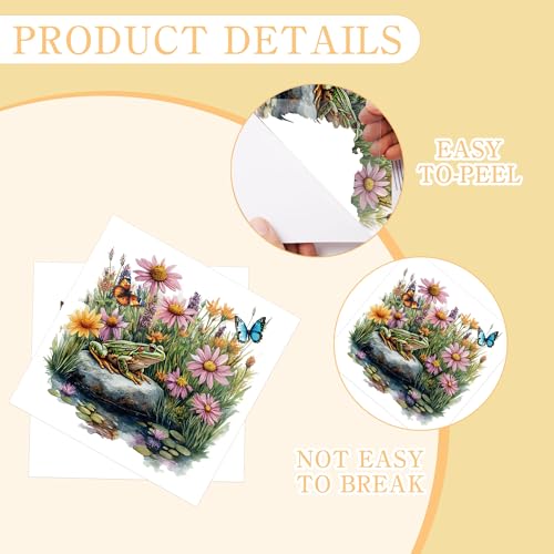 36 Pcs Spring Floral Rub-On Transfers for Furniture & Crafts - style: Green Garden