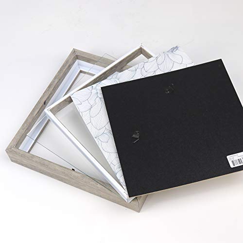 Lawrence Frames Shadow Box Frame, 8x8, Natural Gray - color: Natural Gray, size: 8 x 8 inches