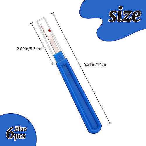 Seam Ripper, 6 PCS Seam Rippers for Sewing, Blue Stitch Remover Tool - color: Blue