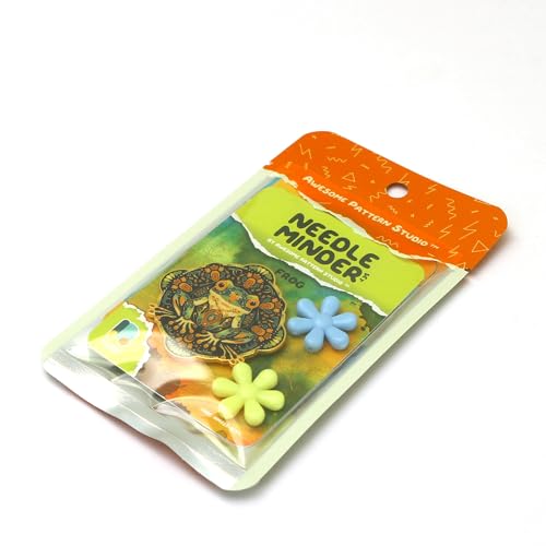 Awesome Pattern Studio Needle Minder Set – Frog Magnetic Needle Minder + 2 Needle Threaders. Enamel Pin for Cross Stitch, Embroidery and Craft - size: Frog Set #1