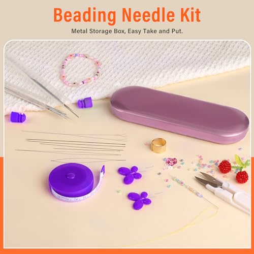 GarfxG 60 PCS Beading Needles Set with 10 Sizes Beading Seed Needles - style: 60 PCS