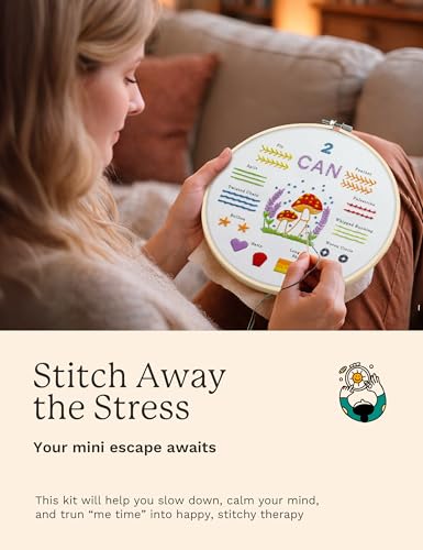 Bradove Beginner Embroidery Kit for Adults and Kids - color: Stitches Practice
