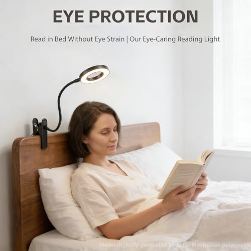 Sunny Power LED Clip On Book Light Eye-Care Bedside Reading Light for Kids