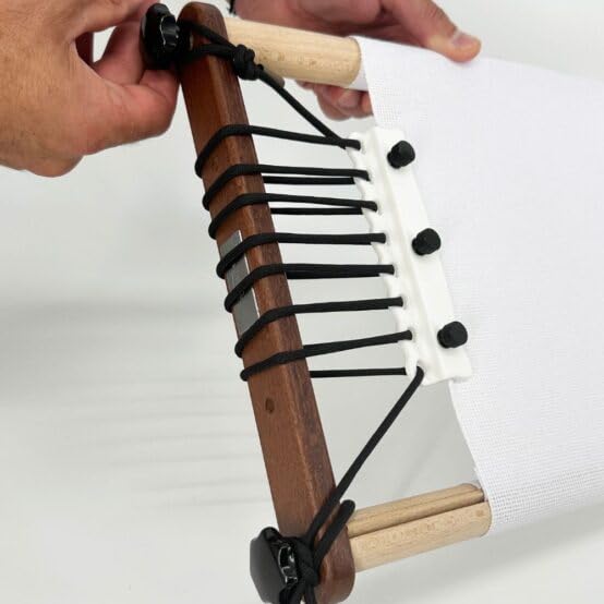 Stitch Side Tension Set for Canvas Stretching - Adjustable Embroidery Frame System with Scroll Rods, Perfect for Cross Stitch and Needlework Projects - Frame Canvas Tension W-Stands