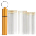 GarfxG Self Threading Needles 30pcs Easy Threading Steel Hand Sewing Needle - style: 30pcs-Gold Tail