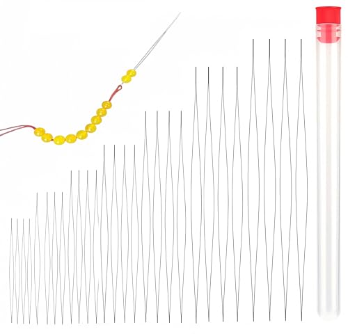 floatingsnow 28 Pcs Beading Needle for Seed Beads, Big Eye Bead Needles for Jewelry Making - color: 28 Pcs