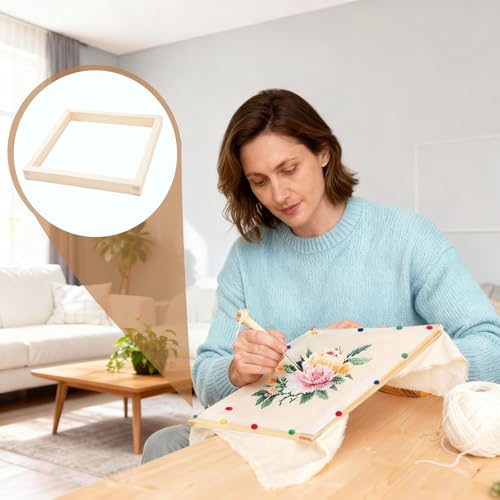 Jieting Wooden Stretcher Bars Kit with 100 Tacks, Canvas Stretcher Bars for Needlework, Embroidery, Cross Stitch, Needlepoint & Fabric Crafts Frame Set (6/10 / 14 Inch) - color: 6 / 10 / 14 Inch