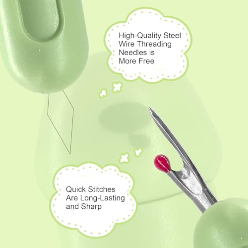 FLONSA 3 PCS Automatic Needle Threaders, 3 in 1 Seam Ripper Upgraded Stretchable Needle Threader for Hand Sewing Cross Stitch(Yellow + Green + Grey) - color: Yellow + Green + Gray