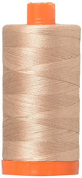 Aurifil A1050-2375 Solid 50wt 1422yds Antique Blush Mako Cotton Thread - color: Antique Blush
