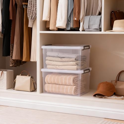 Citylife 17 QT Clear Storage Bins with Lids 1 Pack Plastic Storage Bins - size: 1 Pack-17QT-N