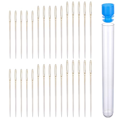 30Pcs Cross Stitch Needles Tapestry Needles 22 & 24 & 26 Large-Eye for Hand Sewing Gauge Blunt Tip Blunt Needle for Cross Stitch and More