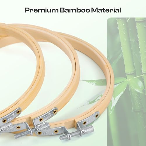 Caydo 6 Pieces 5 Inch Embroidery Hoop with Metal Screw - style: 5 INCH