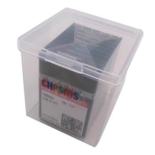 ckpsms Groz-Beckert Needle in Clear Plastic box-100PCS Groz Beckert DBXK5 FFG/SES Industrial Embroidery Needles Compatible with/Replacement for Tajima Brand Barudan Brand SWF Brand (Size:75/11)