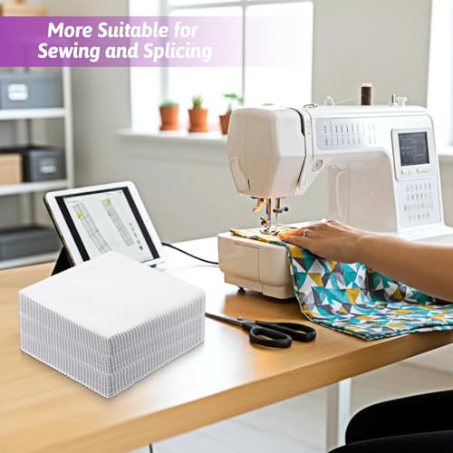 100 Pack 10-inch Cotton Fabric Squares, 10″ Precut Quilting Fabric Bundles, Solids White Charm Pack, for DIY, Beginners, Sewing, Craft - color: White, size: 10″