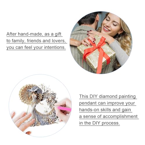 JISHSHAY Diamond Painting Pendant Beautiful Woman Diamond Art Hanging Ornament Gem Art Window Hanging Gem Painting Wind Chimes Mosaic Kits for Adults Windchimes Embroidery Sun Catchers Window Hangers - color: Beautiful Woman 2