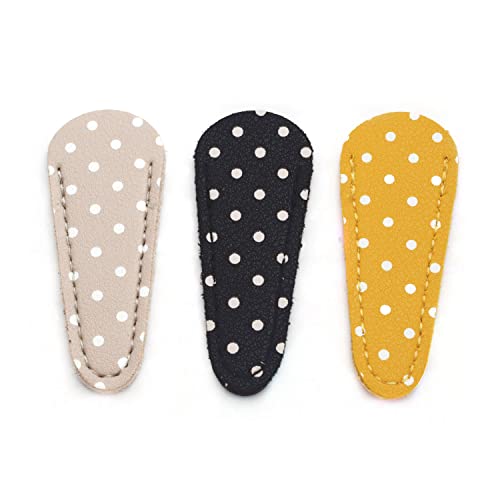 8 Pieces Embroidery Scissors Sheath Polka Dot Scissors Protective Cover Scissors Leather Sheath for Scissors Protection (3 Pcs/Multiple Color)
