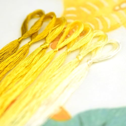Natural 100% Silk Thread, Handmade Embroidery Thread Silk Floss 7 Colors 110m Each (17) - color: 17