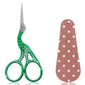 BIHRTC 3.6" Small Crafting Shears with Leather Case for Embroidery - color: Green, size: 3.6inch