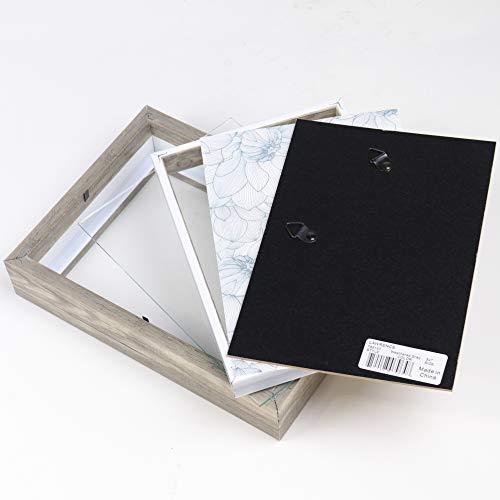 Lawrence Frames Shadow Box Frame, 5x7, Natural Gray - color: Natural Gray, size: 5 x 7 inches