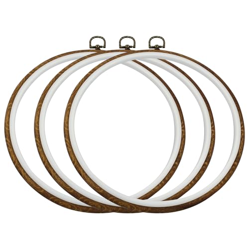 Waziaqoc 10 Inch Embroidery Hoop Frame Set, Round Circle, 3 Pcs - style: 10 inch