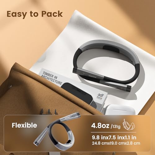 Glocusent Reading Light,Bendable Neck Light,80-hr Rechargeable Book Light - color: Gray, size: Standard-Medium