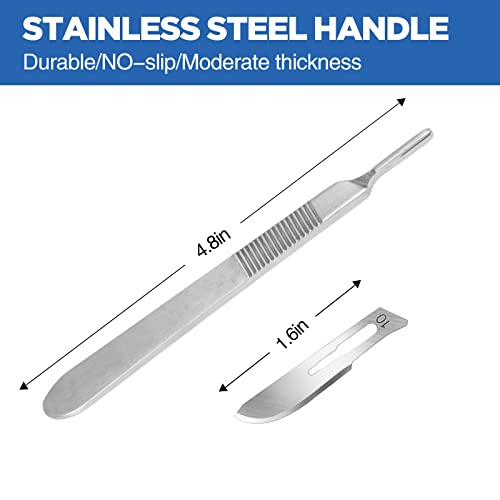 YixangDD 21PCS 20 Scalpel Blades with #10 Scalpels Surgical Sterile Blades - color: Stainless-steel