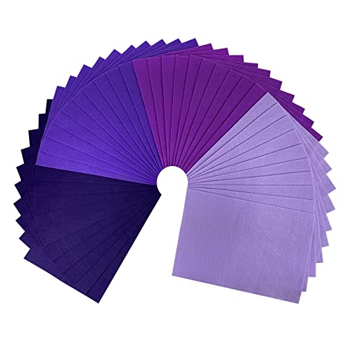 Jtnohx Soft Felt Sheets Felt Fabric for Crafts 4 Colors 40Pcs Purple Series - color: Purple Series