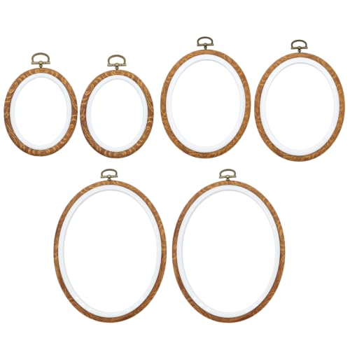 Faylapa 4, 6, 7inch, 6Pcs Oval Embroidery Hoops Set - size: 6pcs Oval