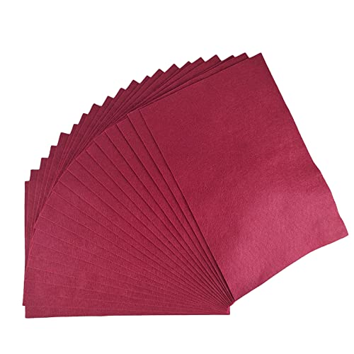 Jtnohx Color Felt Fabric Soft Felt Sheets for Crafts Brown Red 20Pcs 8"x12" - color: Brown Red