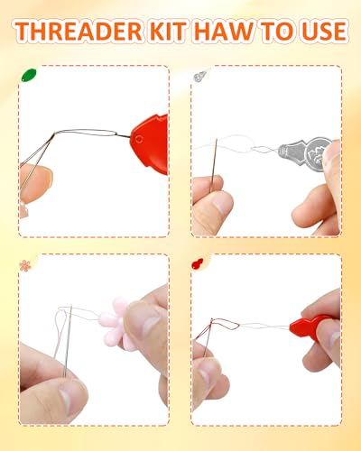 FIVEIZERO Needle Threaders Kit, 24 PCS Needle Threader for Hand Sewing